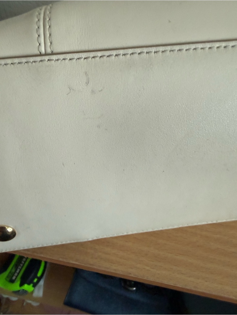 Coach Cream Leather Satchel with Gold Hardware - Picture 5 of 9
